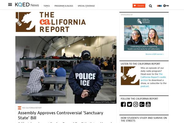 californiareport.org site used Kqed-unified