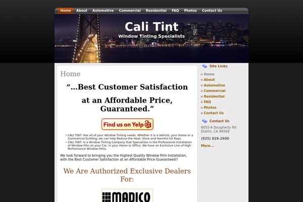 calitintbayarea.com site used Calitint_orange_theme