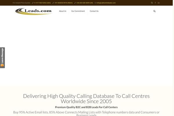 callcentreleads.com site used Q2theme