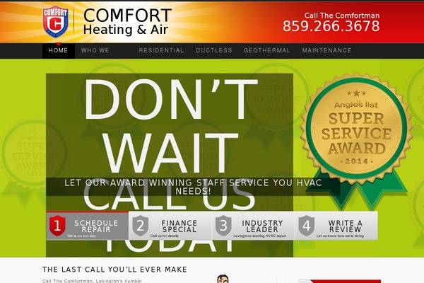 Comfort theme site design template sample