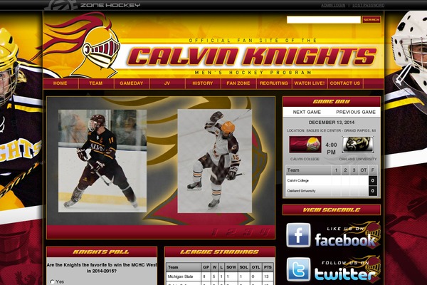 calvinhockey.com site used Showme