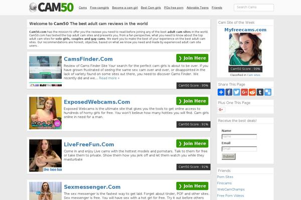 cam50.com site used Minimalist Blog