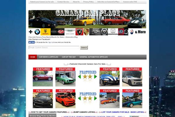 Automobile website example screenshot