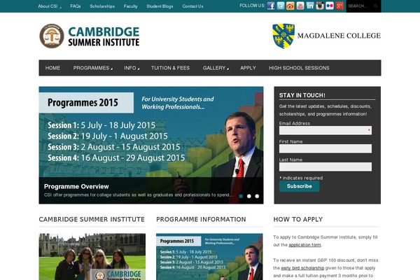 cambridgesummerinstitute.com site used Magazon Wp