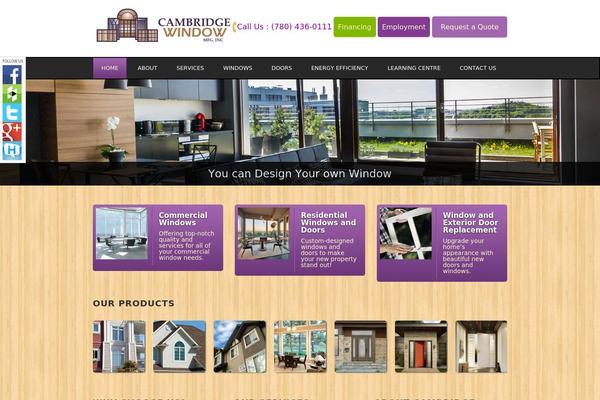 Cambridge theme site design template sample