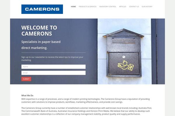 camerons.net site used Forefront