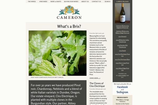 cameronwines.com site used Cameron