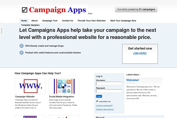 campaignapps.com site used Edu Clean