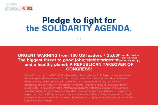 campaignforamericasfuture.org site used Caf