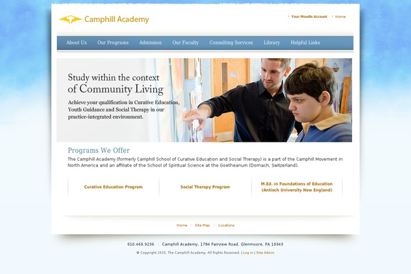 camphill.edu site used Curative