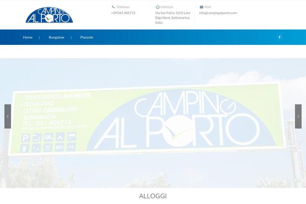 Campingvillage-child theme site design template sample