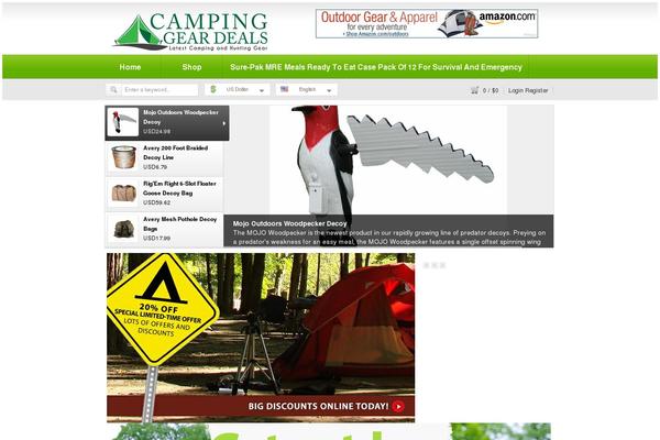 campinggeardeals.com site used Shopclone