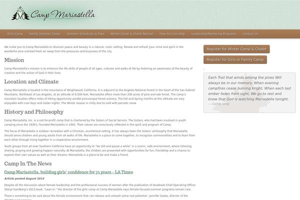campmariastella.com site used Campmariastella-wordpress-theme