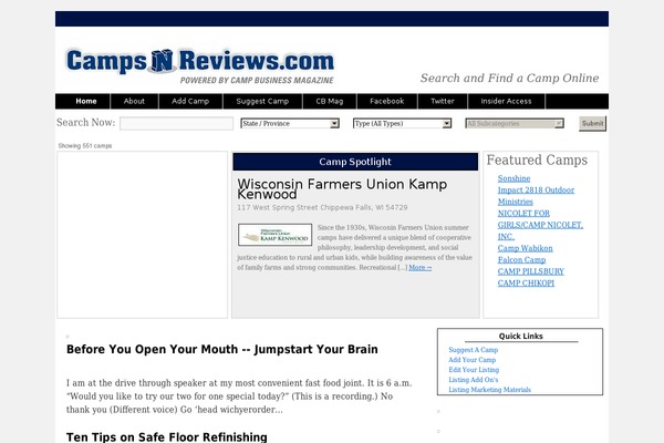campsnreviews.com site used Cnr