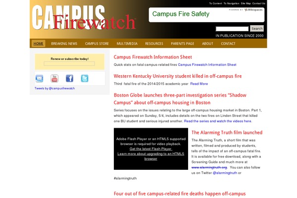 campus-firewatch.com site used Cf