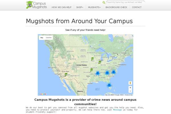 campusmugshots.com site used Wordpress Bootstrap Master