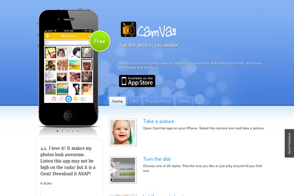 Iphone App theme site design template sample