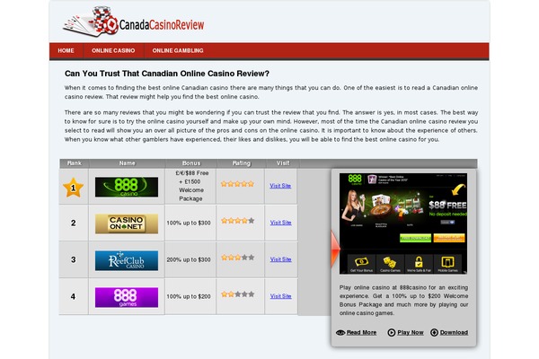canadacasinoreview.ca site used Reviewclean