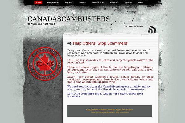 canadascambusters.com site used Greyzed-wpcom