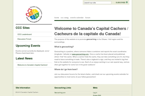 canadascapitalcachers.ca site used Ministry Free