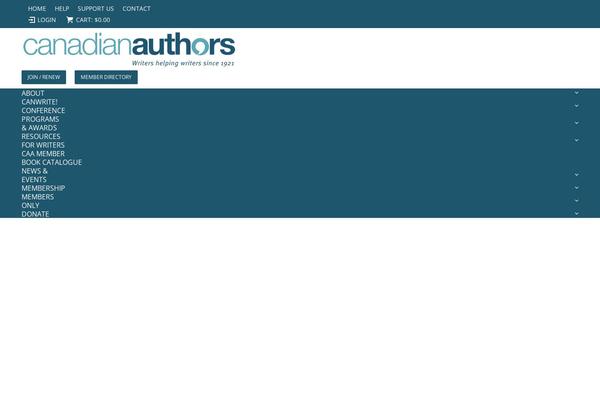 canadianauthors.org site used Caa2016
