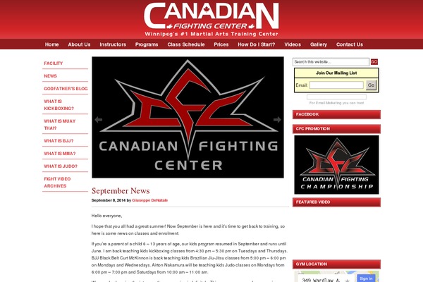 canadianfightingcenter.com site used Cfctheme