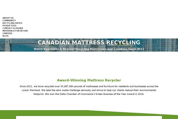 canadianmattressrecycling.com site used Html5-reset-wordpress-theme-oneal
