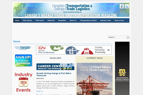 canadiansailings.ca site used Canadiansailings