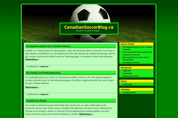 Soccer theme site design template sample
