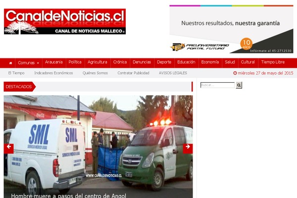 canaldenoticias.cl site used Newstime