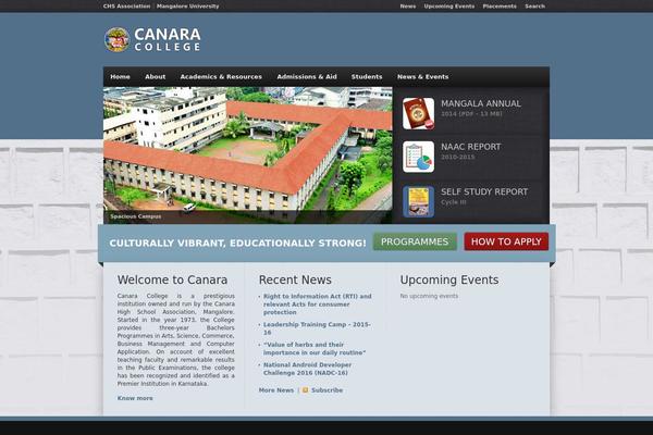 canaracollege.com site used Cantheme