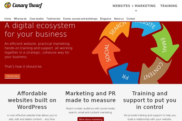 WordPress website example screenshot