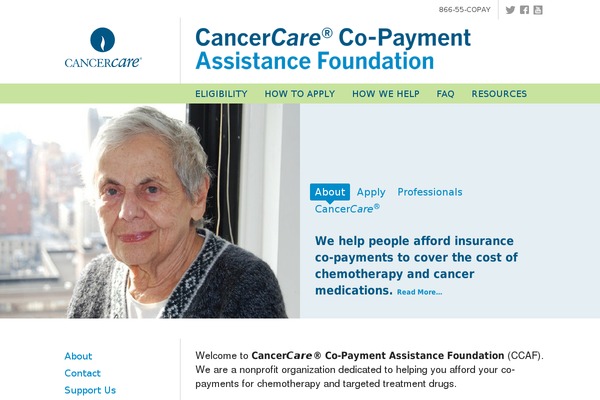 cancercarecopay.org site used Cancercarecopay
