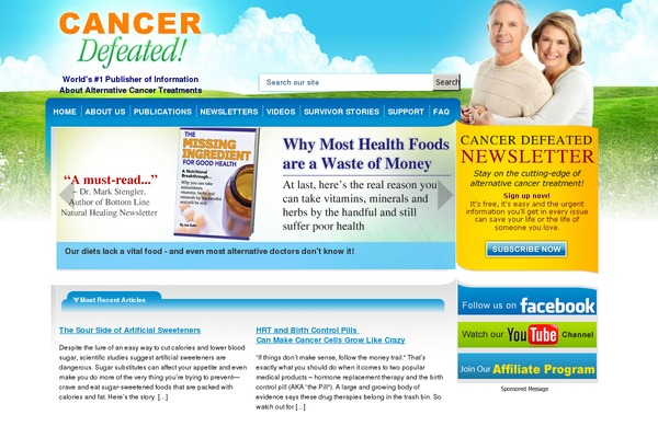 cancerdefeated.com site used Performag-child