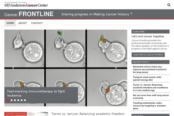 cancerfrontline.org site used Cancer-frontline