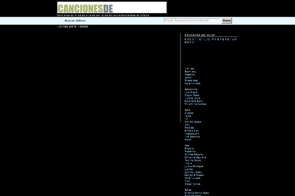 cancionesde.net site used Pop-blue