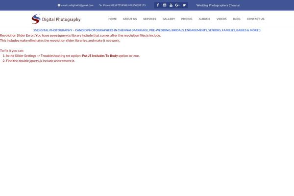 candidweddingphotographerschennai.com site used Ssdigital