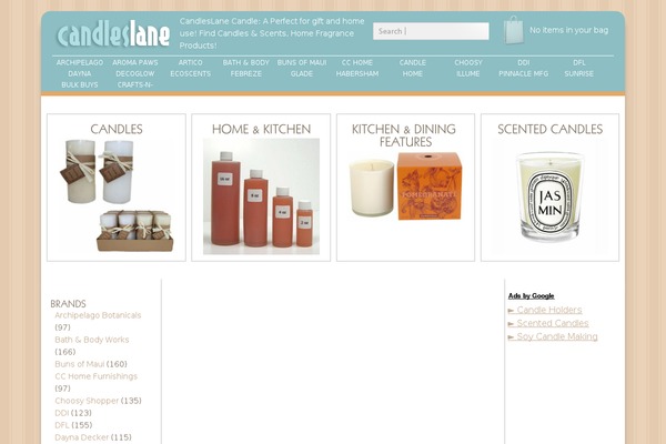 candleslane.com site used Candleslanewp