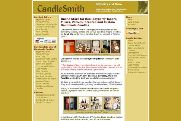candlesmith.com site used Bootstrap Basic
