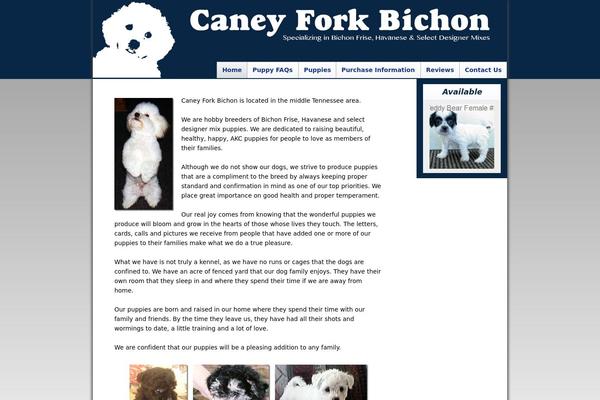 caneyforkbichon.com site used Caney-fork