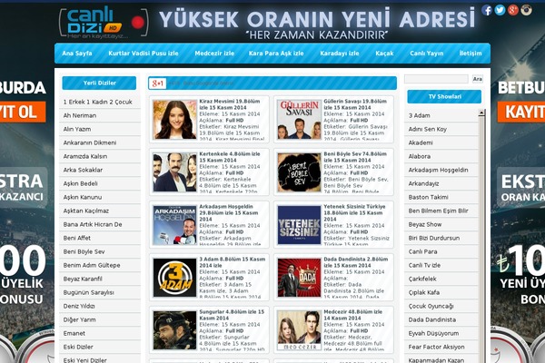 canlidizihdtv.org site used Canlidizi