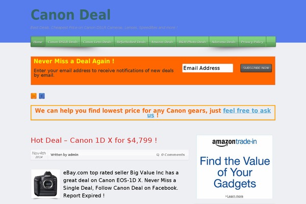 canondeal.com site used Evolve208