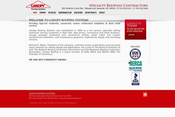 canopyroofing.com site used Canopy