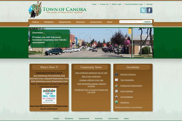 canora.com site used Town-canora
