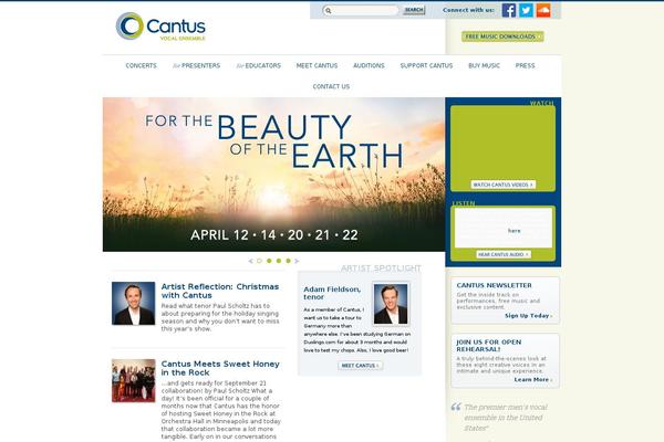 cantussings.org site used Cantus
