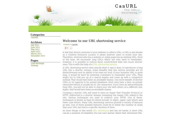 canurl.com site used My-theme-with-grass-and-dew