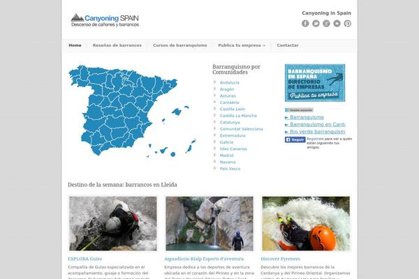 canyoning.com.es site used Canyoningspain
