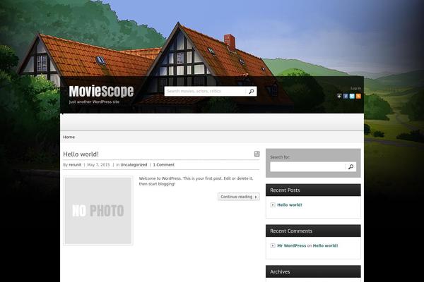 MovieScope theme site design template sample