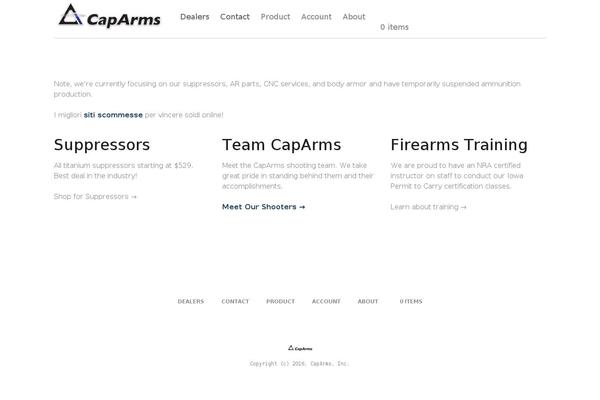 caparms.com site used Launchkit