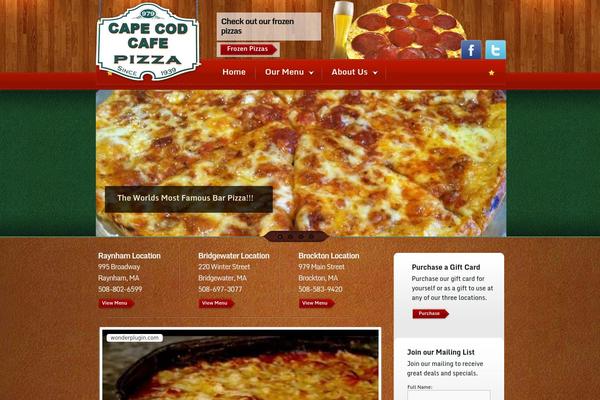 capecodcafepizza.com site used Capecodcafepizza